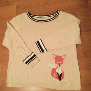 Talbots Petite sweater with fox